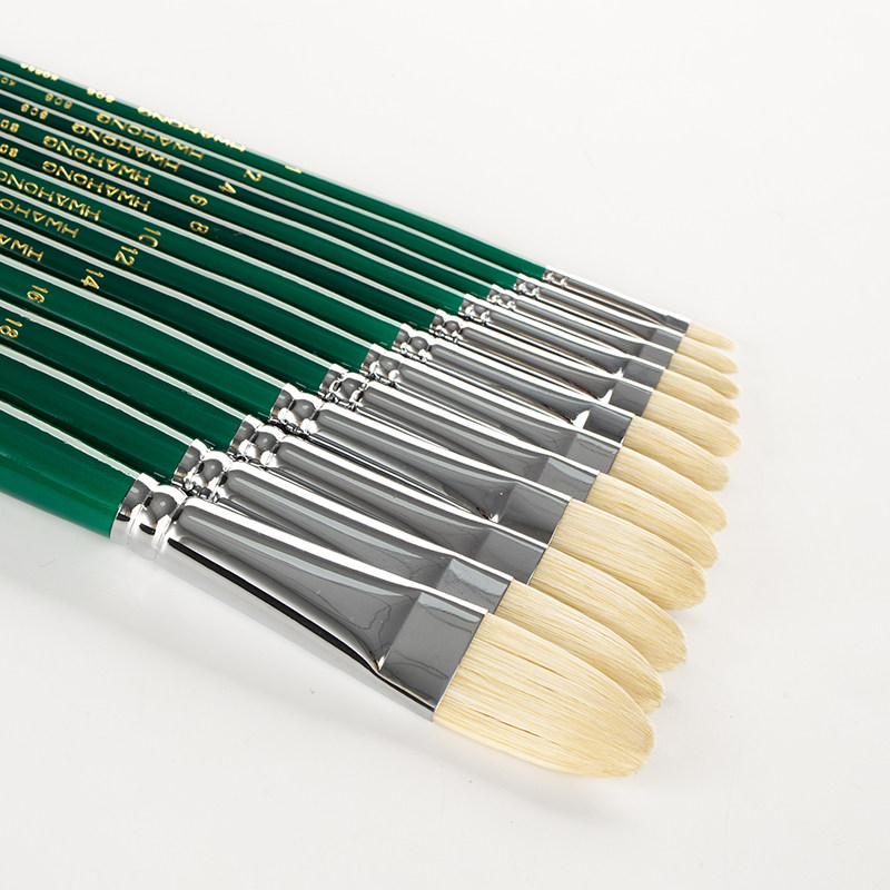 系列韩国原装进口hwahong华虹进口油画画笔丙烯猪鬃水彩笔