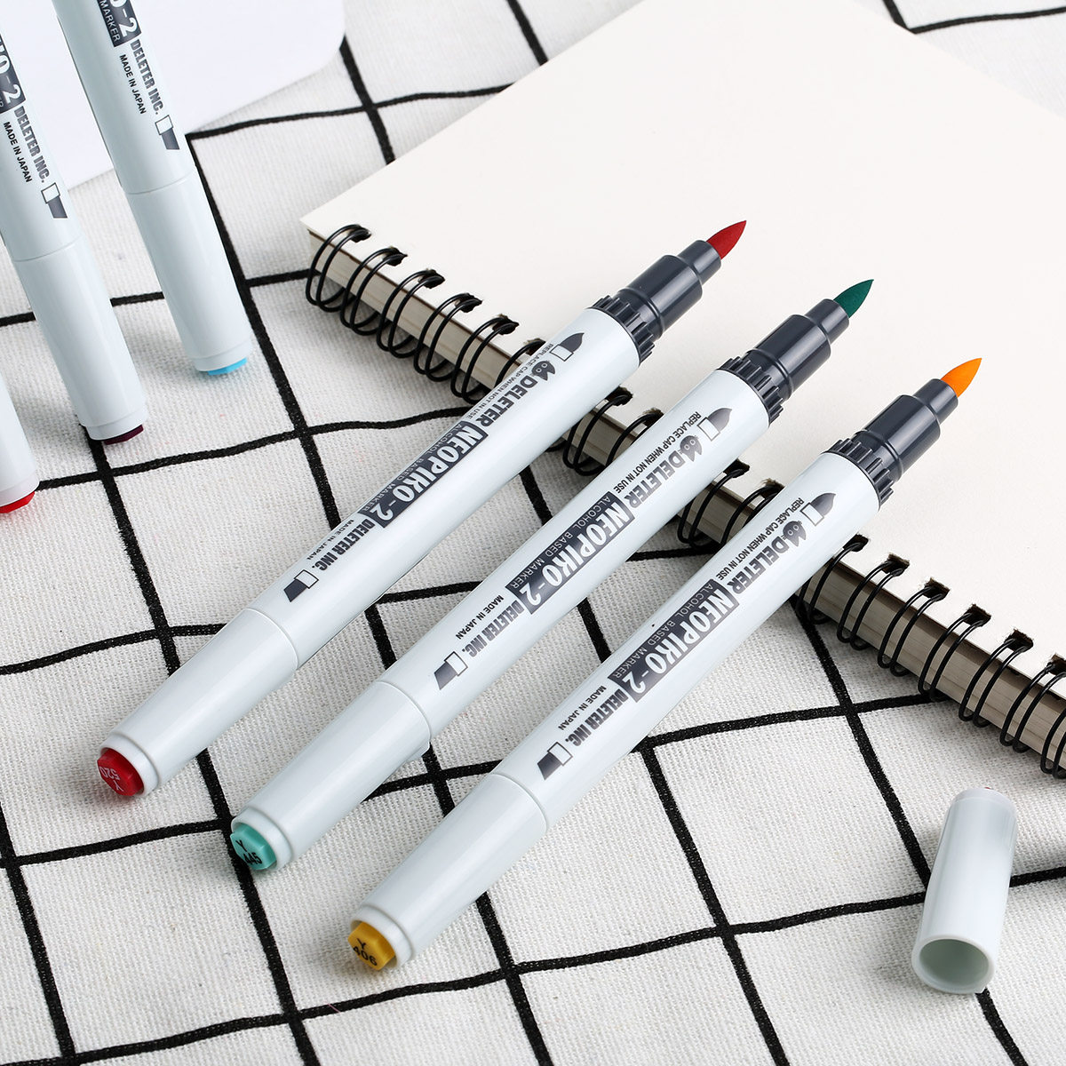 日本deleter灵猫漫画neopiko2二代酒精油性马克双头马克笔