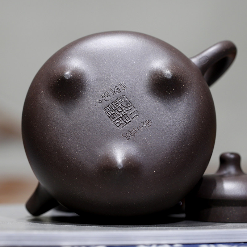 三脚小君天青原矿手工纯全乳鼎范小君高工紫砂壶茶壶