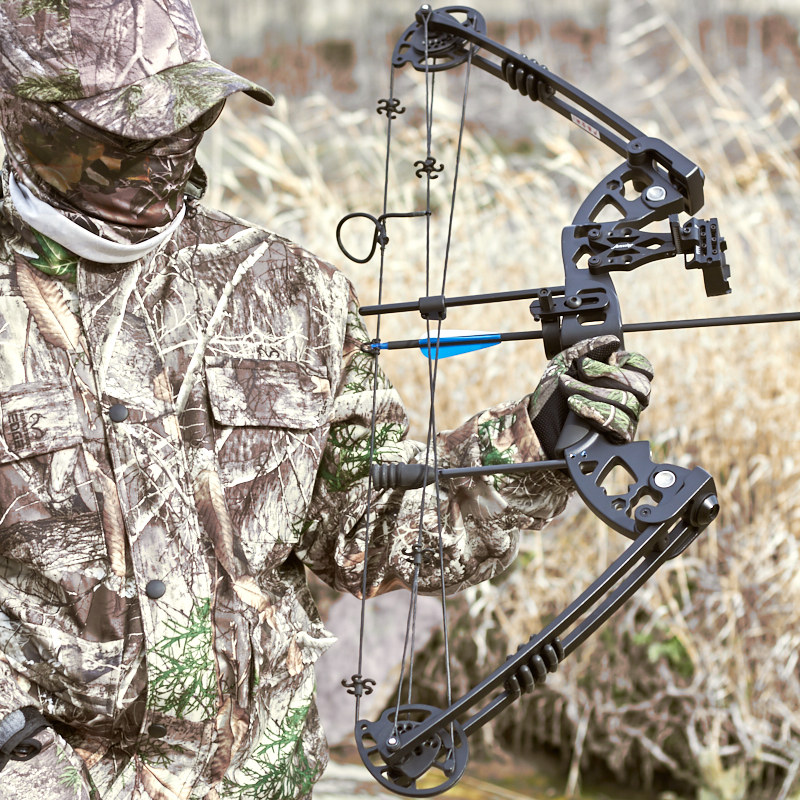 军兴战舰复合弓箭反曲传统弓直拉弓机械滑轮飞镖