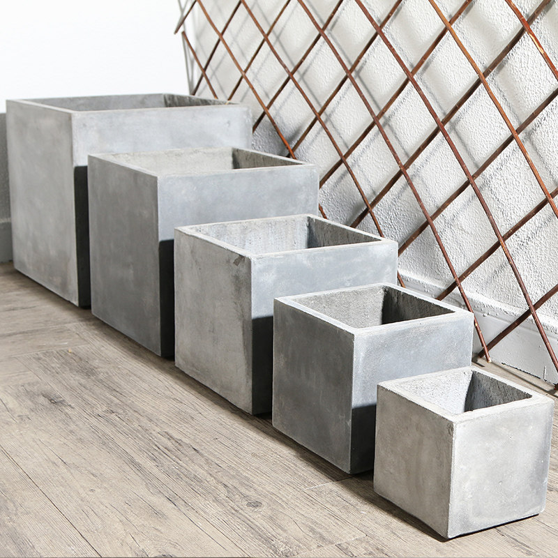 森泰创意方形水泥花盆特大号现代简约清仓落地花盆阳台商场