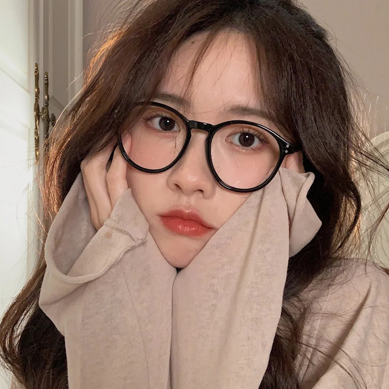 黑框眼镜素颜神器防辐射蓝光近视镜框显脸小韩防蓝光镜