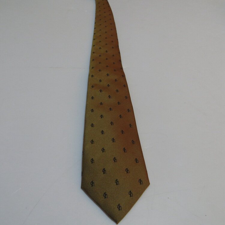 蓝豹领带土黄色商务桑蚕蚕丝面料特价领带