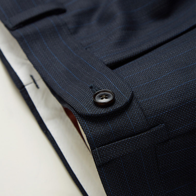 十米加长垂感职业斜纹上班腰头修身米布商务西裤