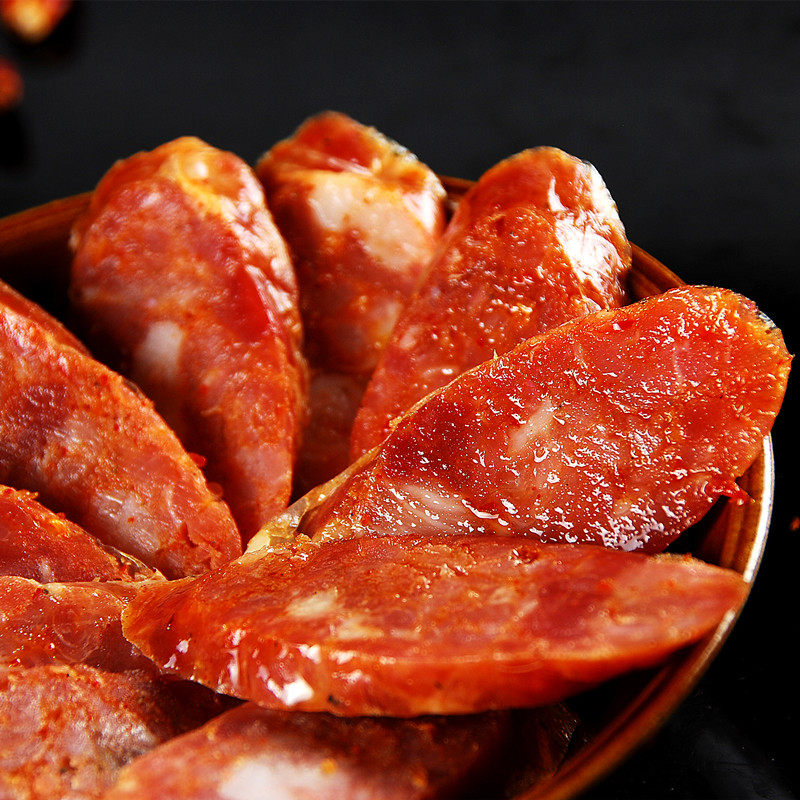 麻辣香肠四川特产农家自制腊肠500克川味烟熏香肠