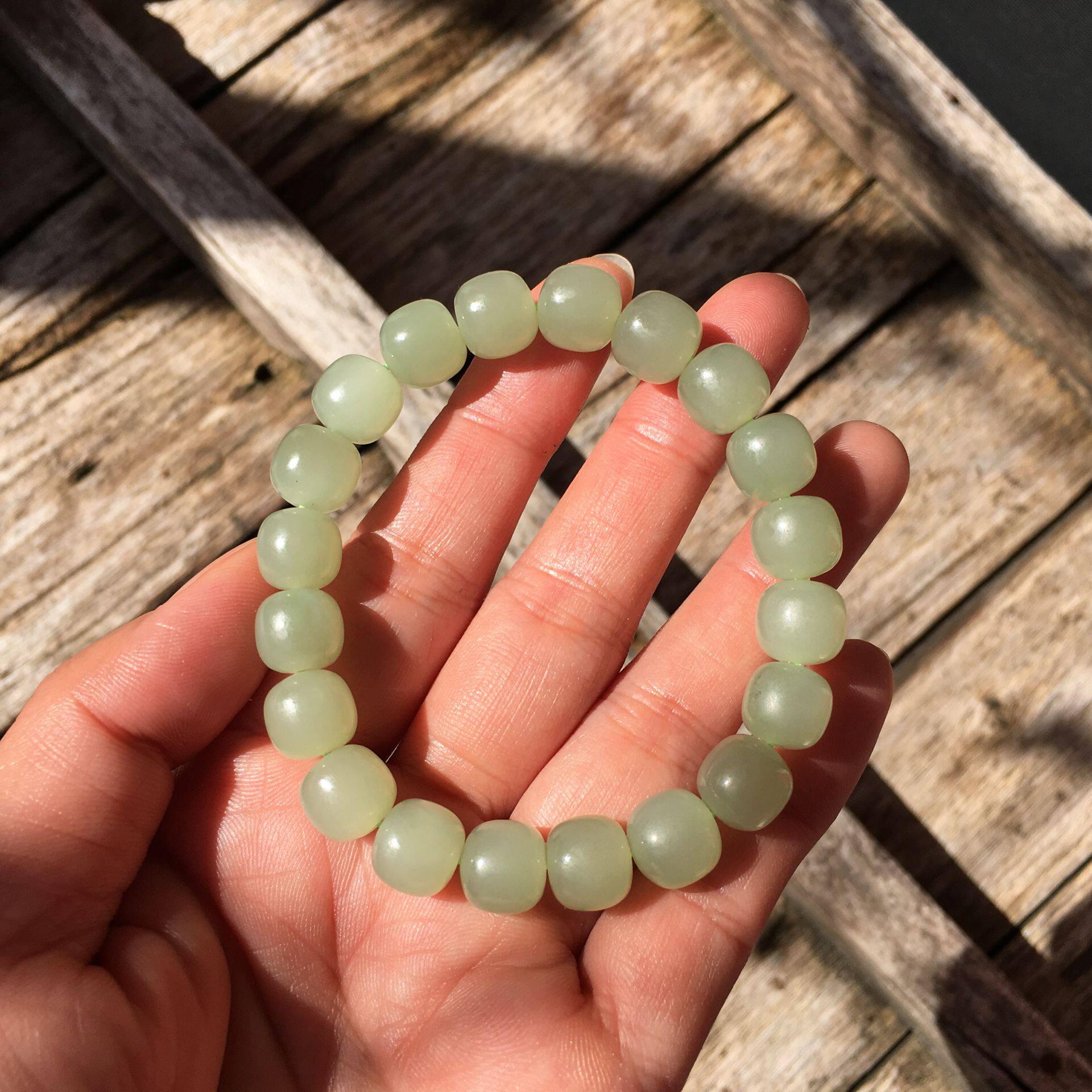 手链和田玉手串晴水色白搭老型时尚原创设计手饰