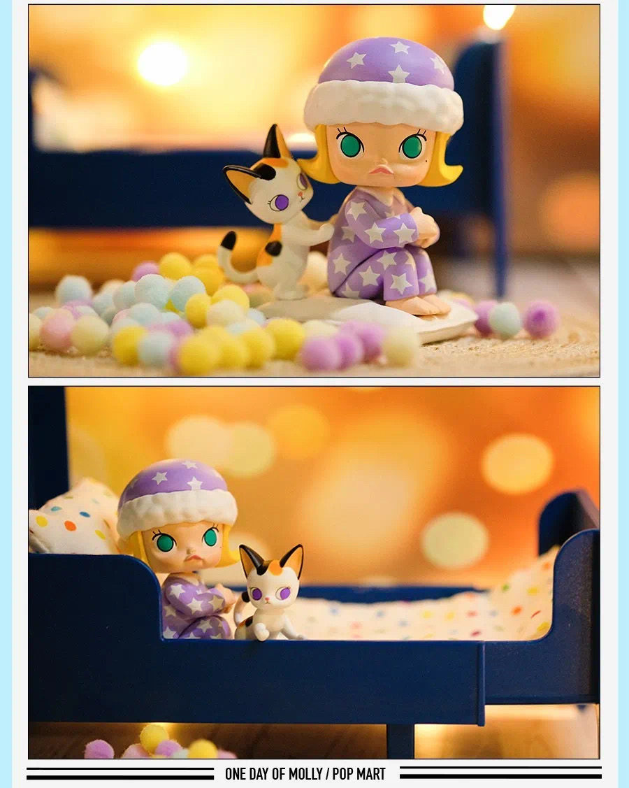 现货molly一天盲盒潮玩泡泡玛特popmart茉莉珍珠耳环潮玩盲盒