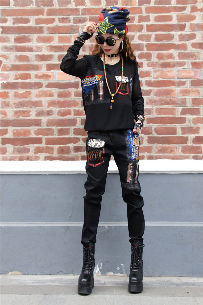 2021早春bf嘻哈女装洋气个性套装女韩版街头时尚套装