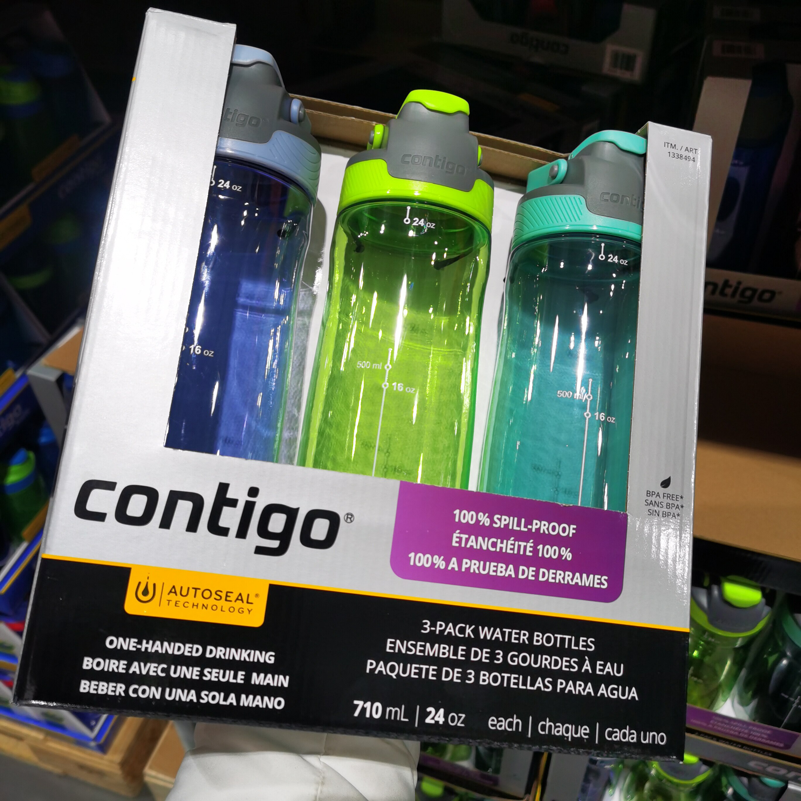 现货上海costco代购contigo康迪克成人宽口防漏水杯随手杯