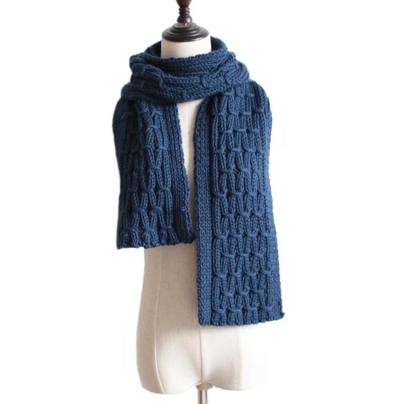 乐编棒针初学者围巾自织手工粗毛线团diy男士diy编织材料包