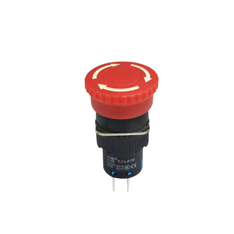 按钮一佳yjla1622zs大头蘑菇紧急开关6脚双控急停按钮