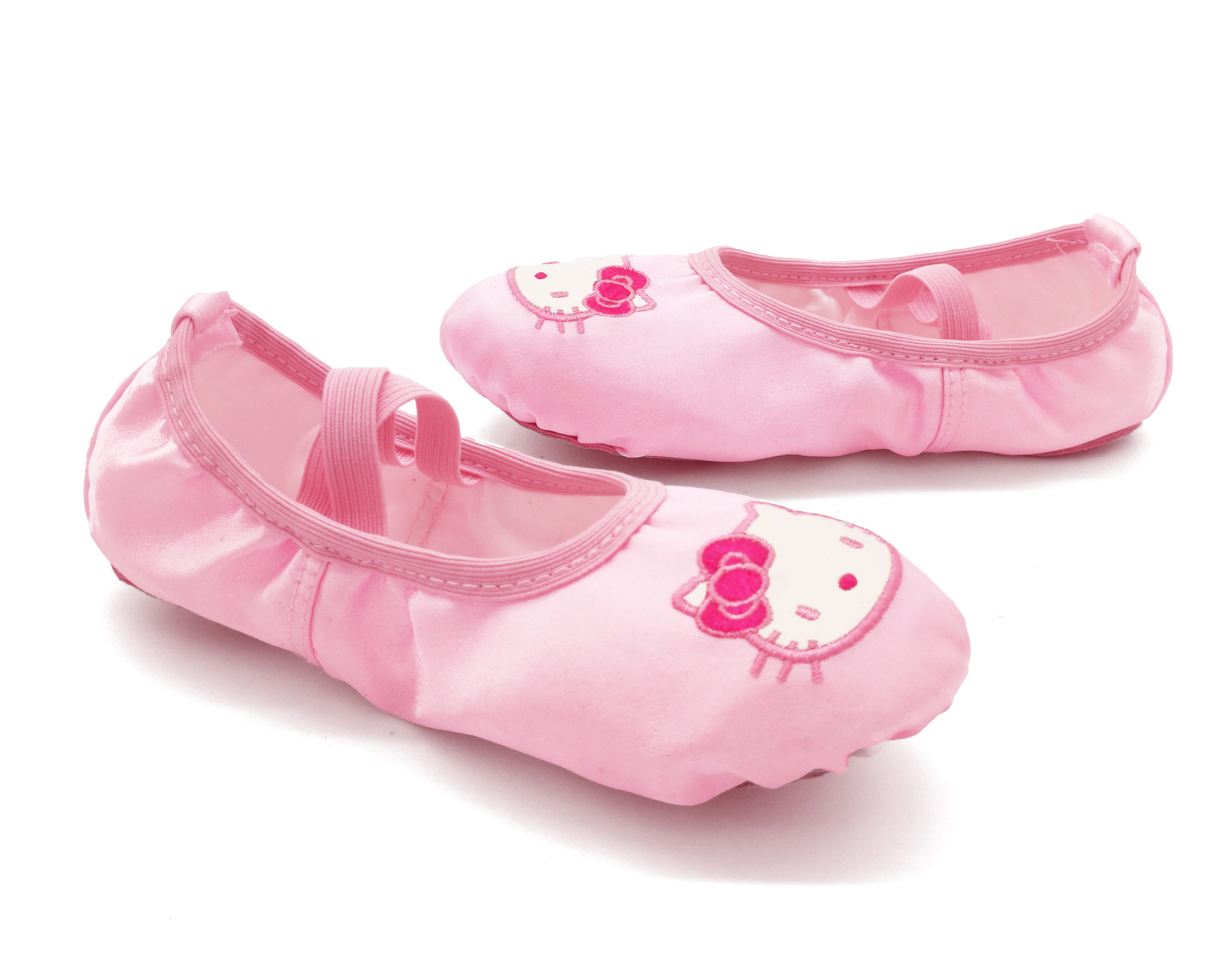 舞鞋儿童舞蹈鞋软底练功女孩粉色猫爪跳舞幼儿芭蕾舞鞋