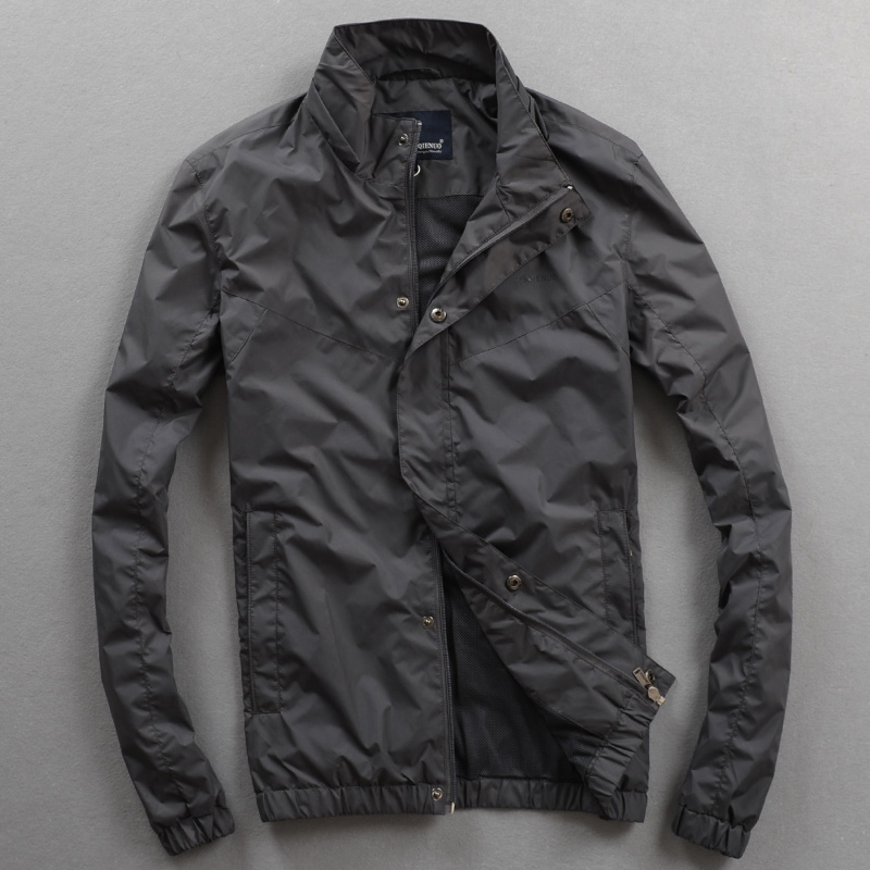 男装春秋装新款夹克衫简约舒适商务休闲外套男士薄夹克春装上衣
