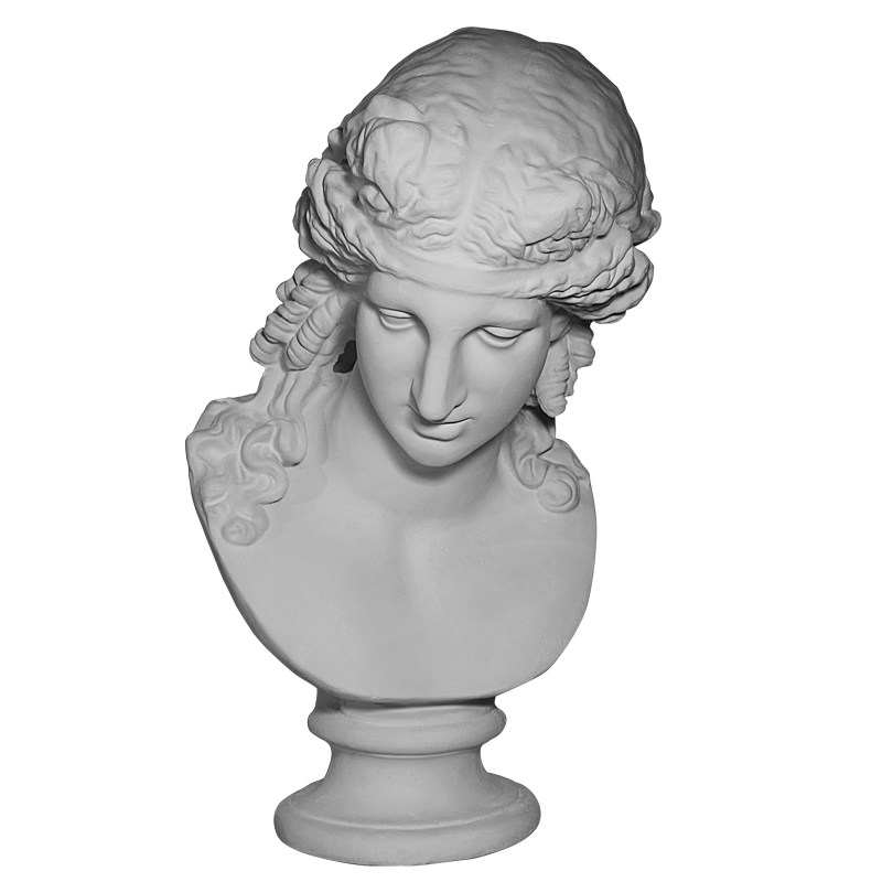 综美石膏像美院硬模石膏像 琴女石膏胸像高69cm素描石膏头像练习 美术