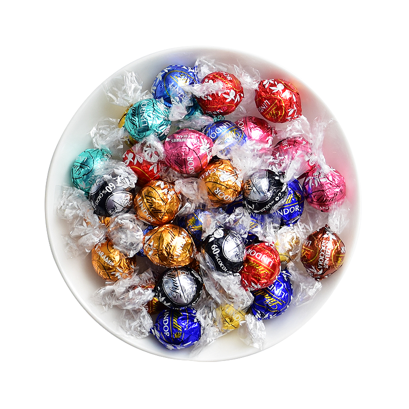 lindt瑞士莲进口软心牛奶巧克力球500g婚庆结婚喜糖年货零食散装