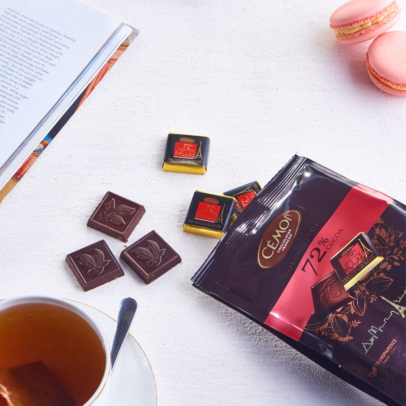 法国进口cemoi赛梦可可脂黑巧克力150g迷你小块黑巧克力