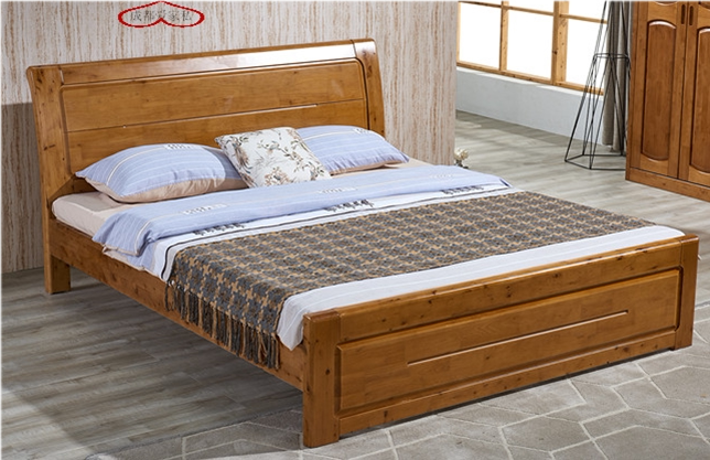 新款实木大床柏木双人床简约成都家具卧室特价实木床