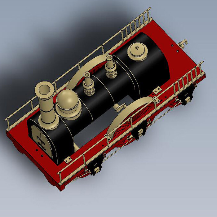 蒸汽火车机车003200507三维图纸stepsldasm文件格式3d打印服务