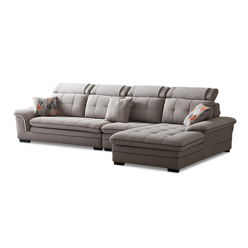 双虎家私沙发沙发客客厅现代简约大户户型拆洗乳胶布艺沙发