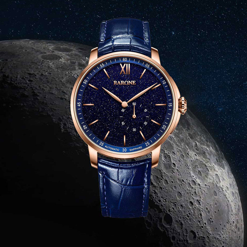 手表商场经典同款雷诺银河银河系系列机械表正品国产腕表