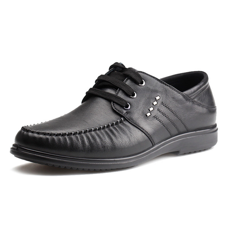 蜘蛛王休闲鞋男鞋春季新款真皮男士商务皮鞋透气休闲皮鞋