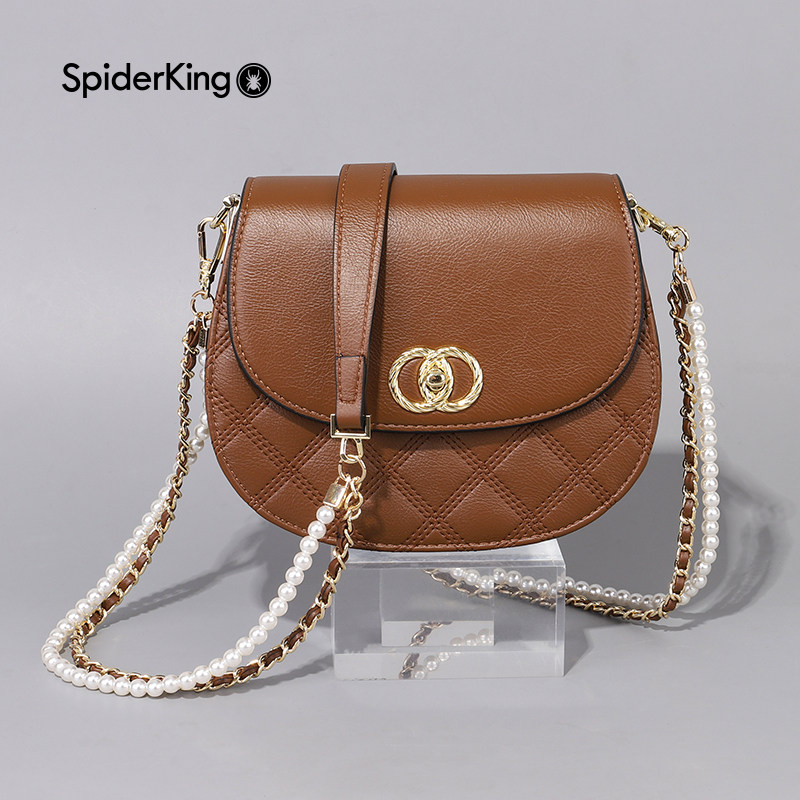 女包蜘蛛王2022春季单肩包珍珠珍珠链条包时尚时尚通用款女包