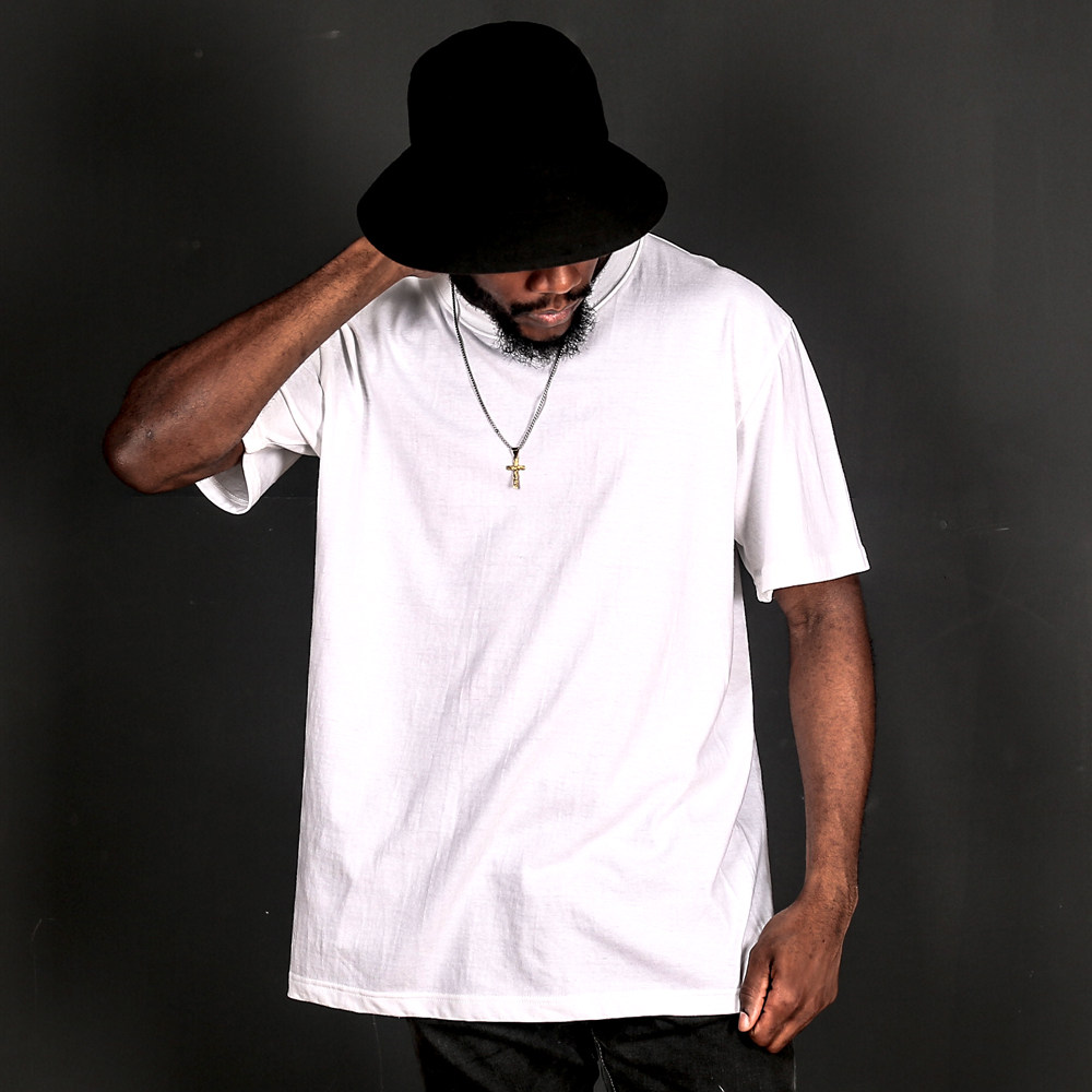 蜜丘琳街头夏季纯色圆领潮牌宽松滑板说唱街舞t恤