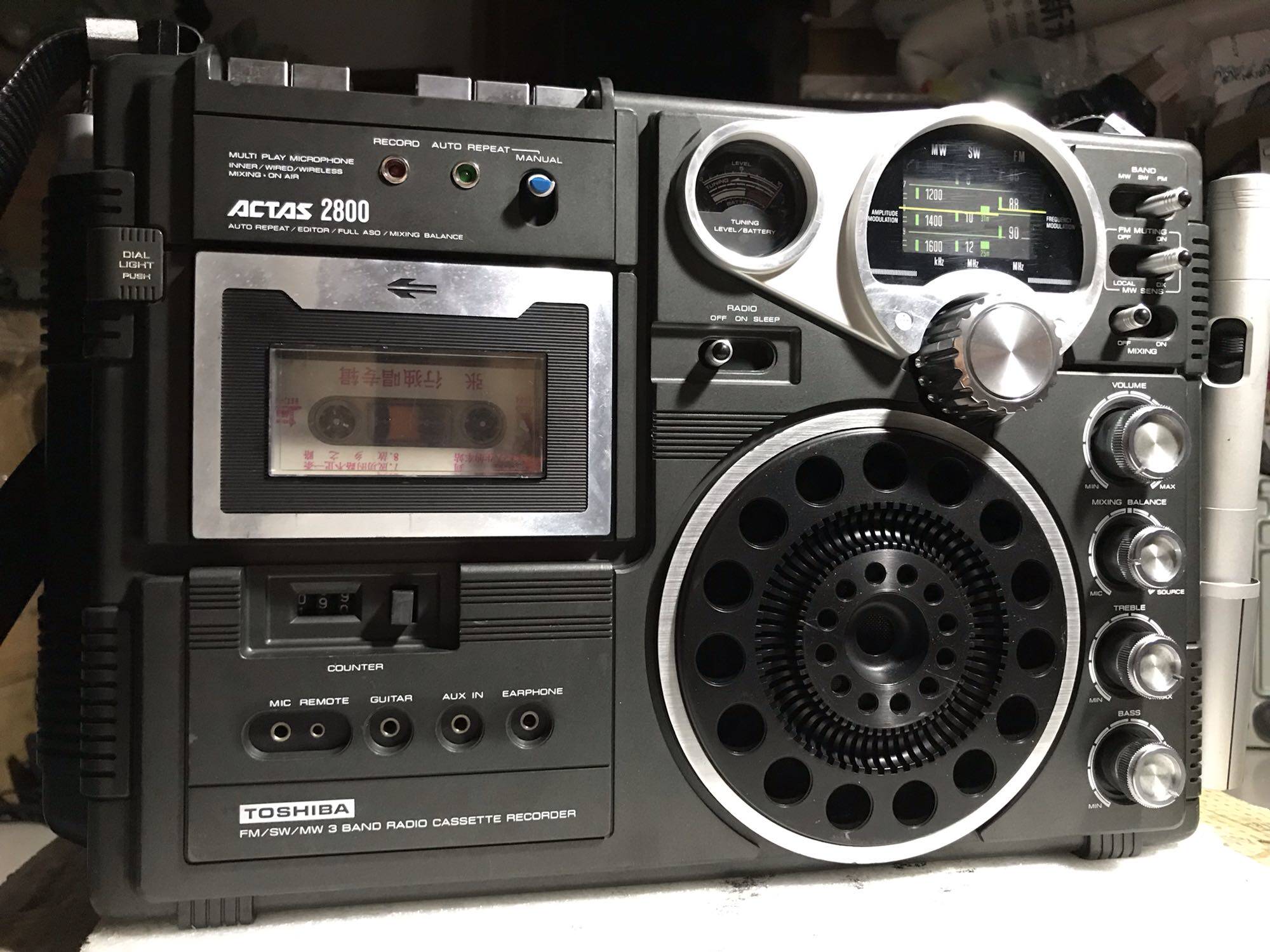 难得得好成色东芝2800收录机古色古香功能全好好的收录机