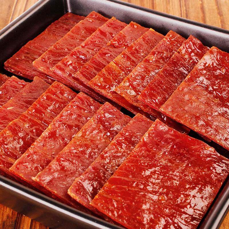 肉脯日洲猪肉生烤82g袋装原汁烧烤零食休闲食品猪肉类