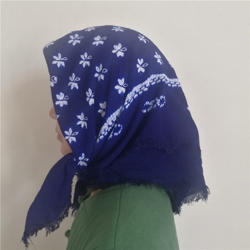 扎染头巾小方方巾云南大理白族手工茶几电视白族扎染