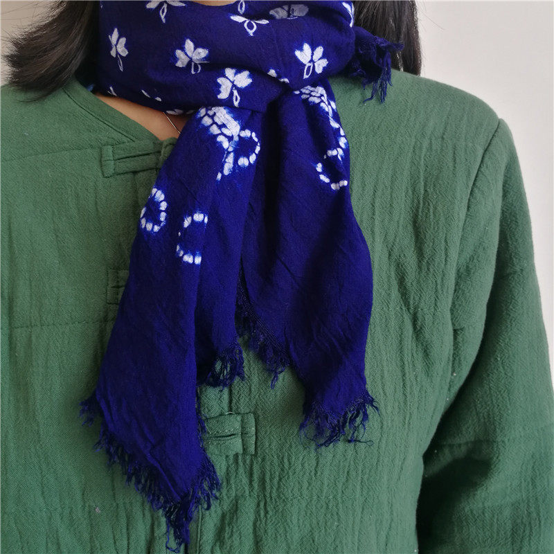 扎染头巾小方方巾云南大理白族手工茶几电视白族扎染