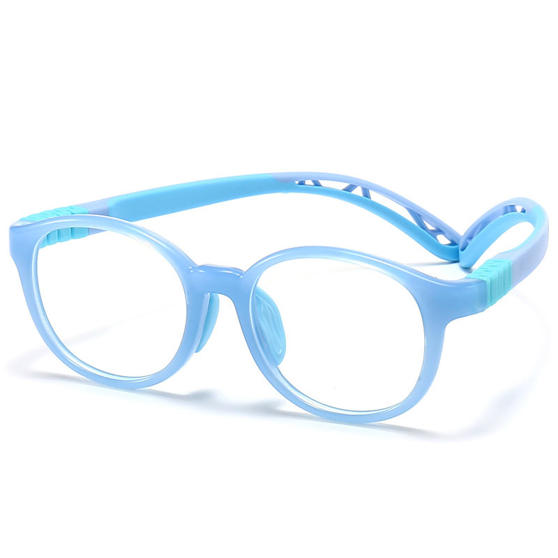 儿童童时尚新款近视远视眼镜框硅胶软鼻超轻小款圆眼镜架