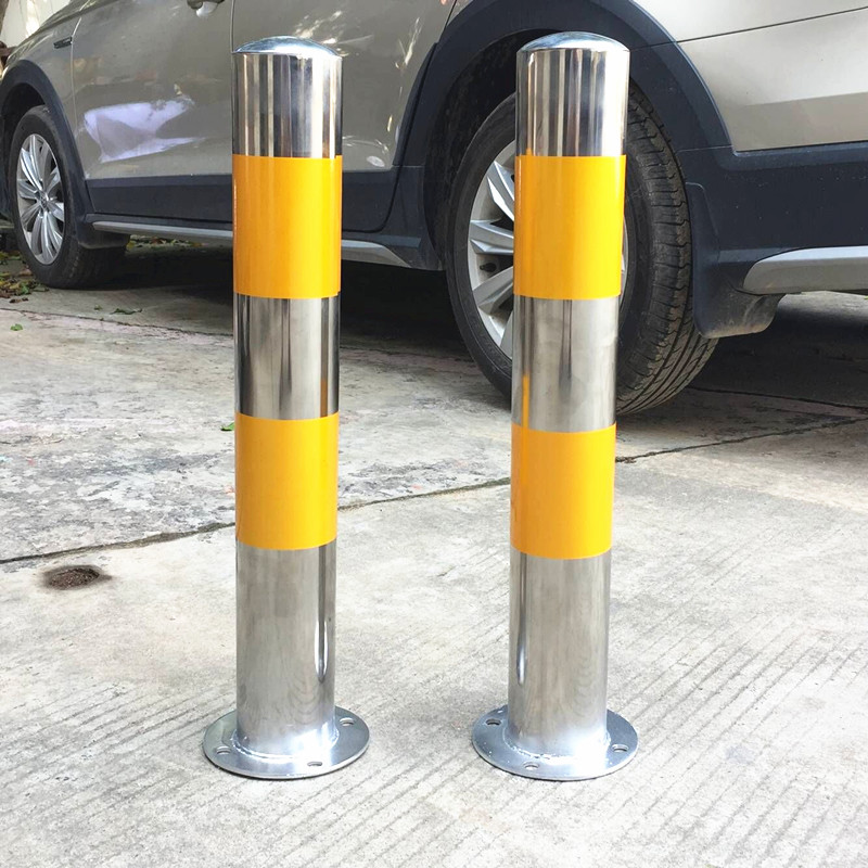 不锈钢防撞柱 加厚钢管警示柱 车位桩隔离柱停车地桩反光路桩定制