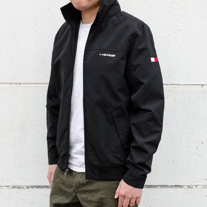 美国Tommy Hilfiger 汤米男经典休闲冲锋衣立领夹克防雨防风外套