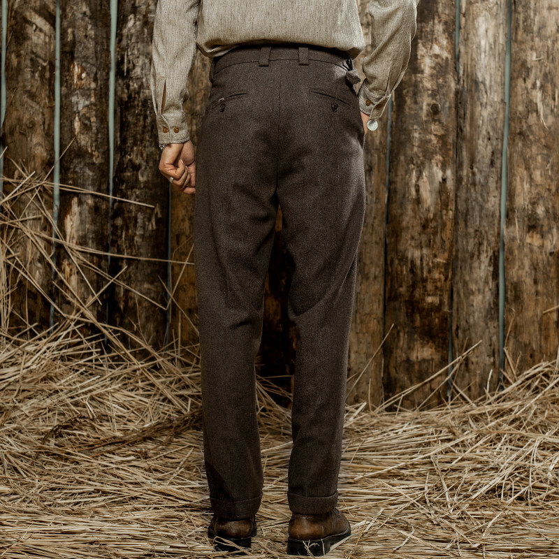 soarin英伦风复古廓尔喀裤男士那不勒斯直筒休闲商务休闲裤