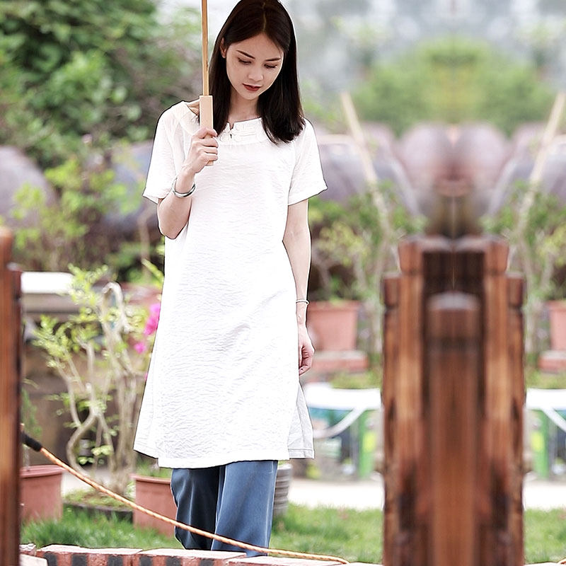 素衣女夏套装中国国风女装打坐坐禅棉麻天丝时尚套装