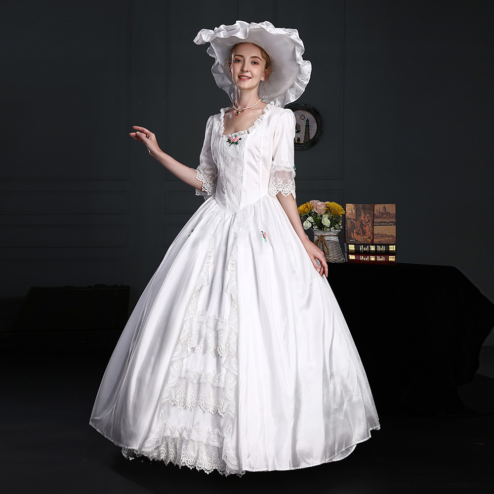 欧式复古宫廷演出服婚纱影楼舞台话剧连衣裙化妆民族服装