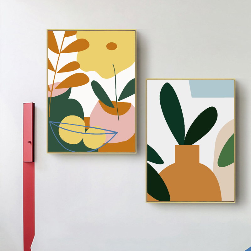 数字油画简约填充现代装饰画手绘客厅北欧卧室diydiy