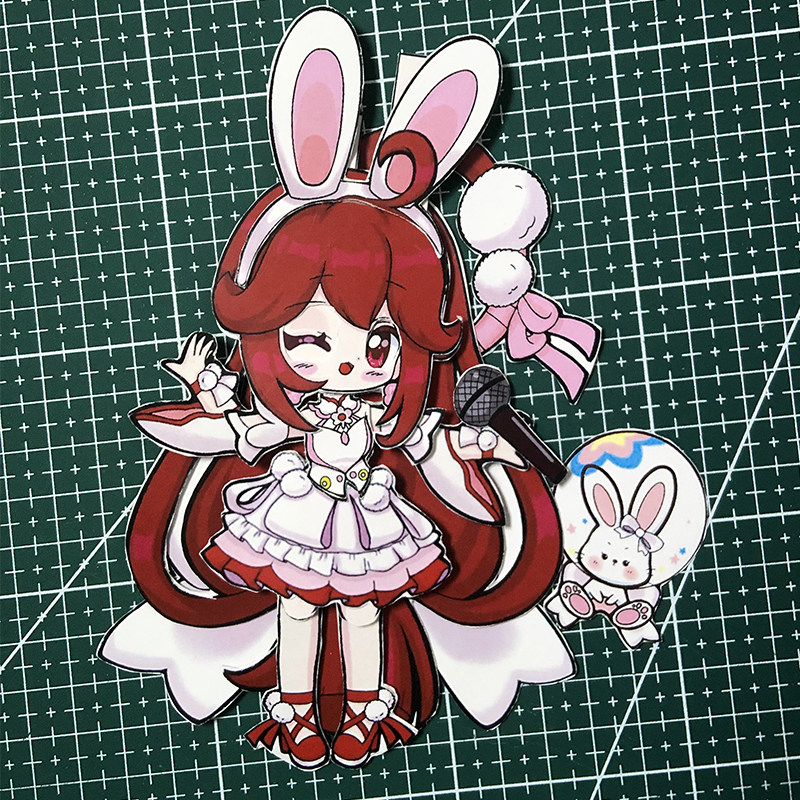 模板可动diy人偶手工纸偶图纸关节世界纸片动漫游戏纸模