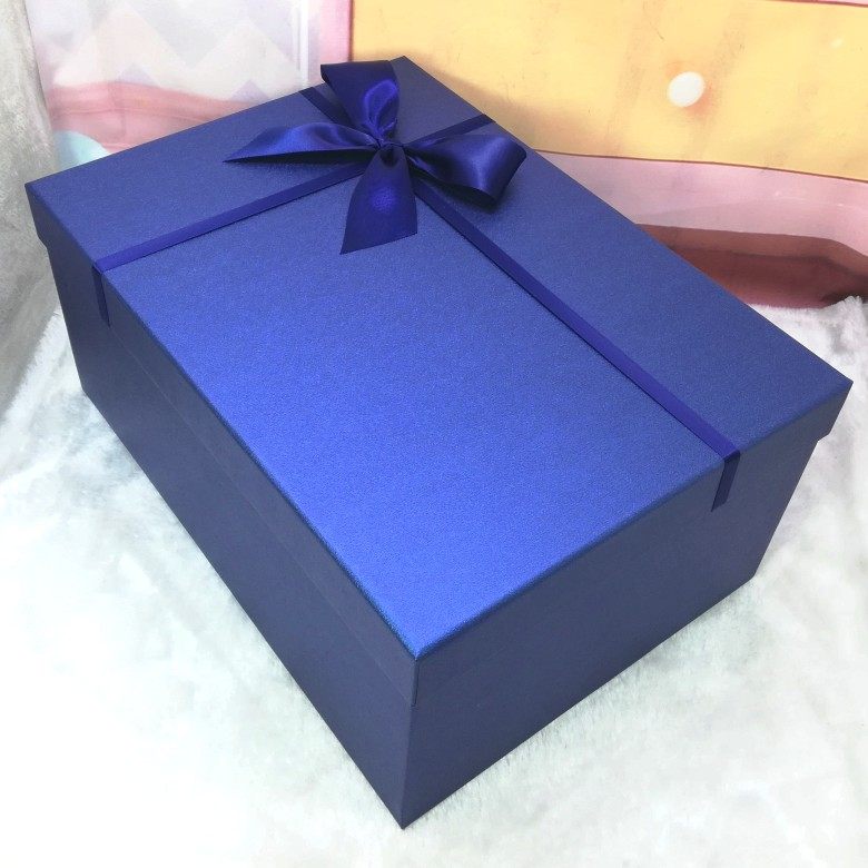 长方形蓝色礼物西装婚纱礼品盒包装a3a4画框相册糖盒