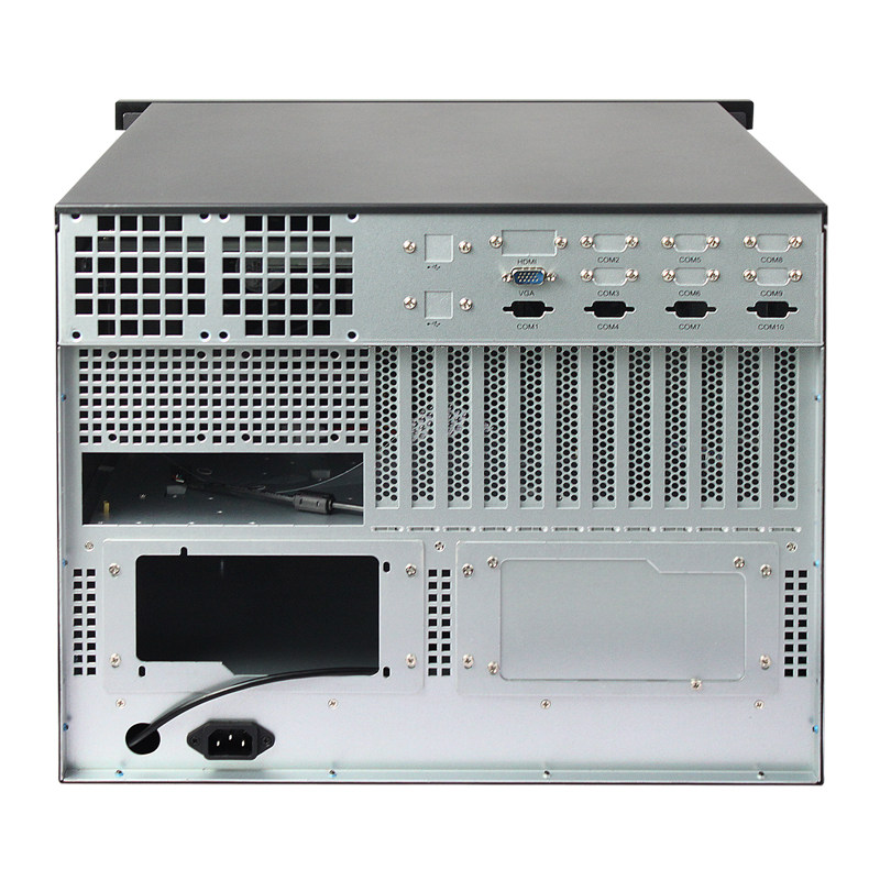 8u机架式工控机箱ip网络广播185英寸触摸屏机箱双主板电源服务器