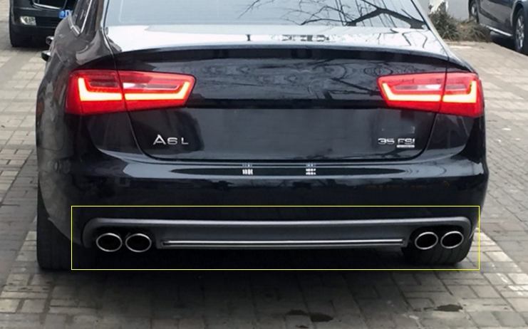 适用于包围尾喉尾排气四出奥迪s6改装c7a6l汽车包围