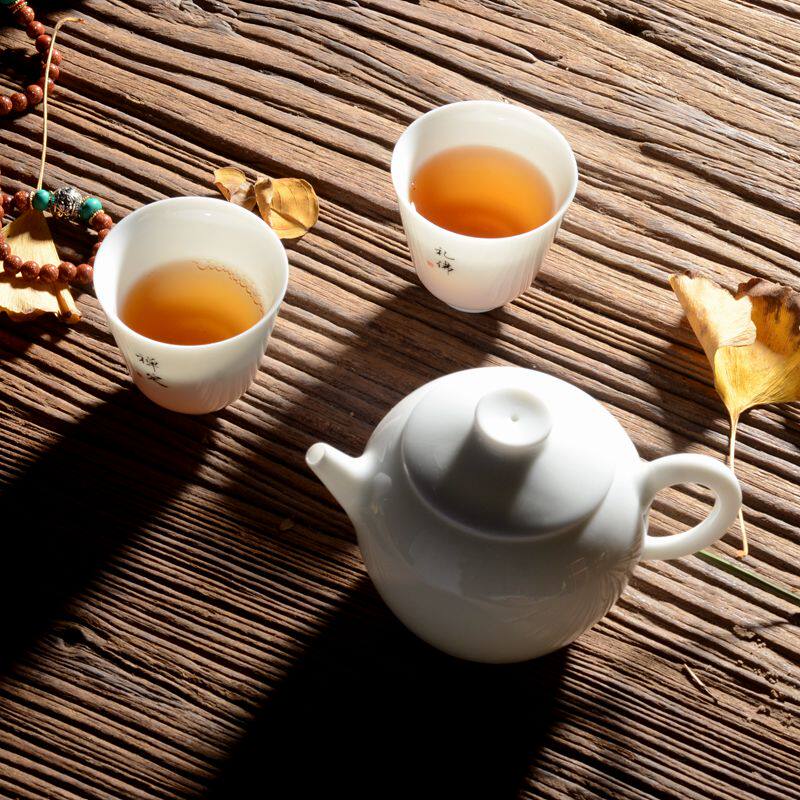 景德镇茶杯品茗白瓷高白瓷茶具手绘功夫茶功夫陶瓷功夫茶具