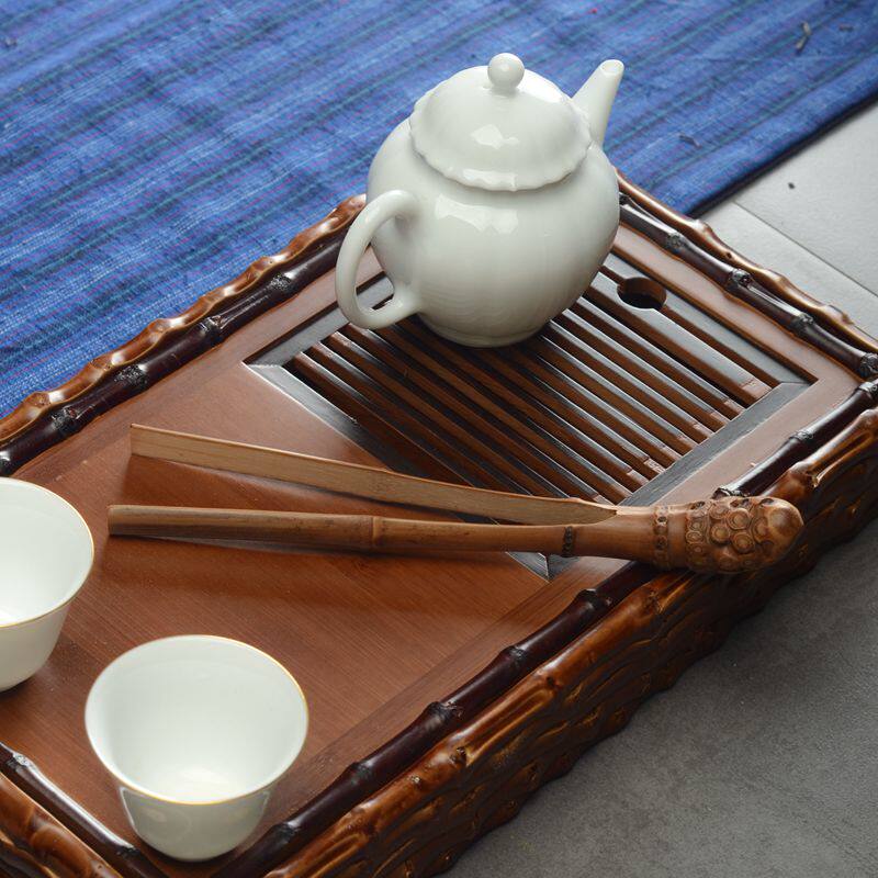 禅意天然竹根老竹茶功夫功夫茶茶具茶杯竹制杯夹茶夹