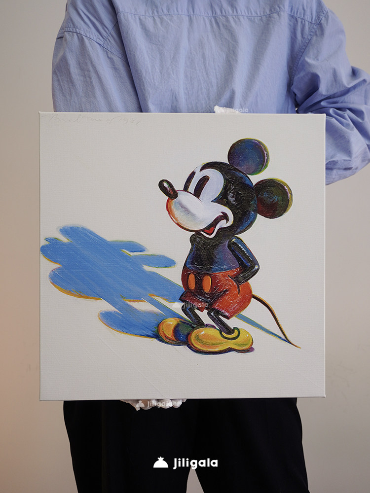 jiligala米奇卡通装饰画客厅儿童卧室高级油画挂画现代装饰画
