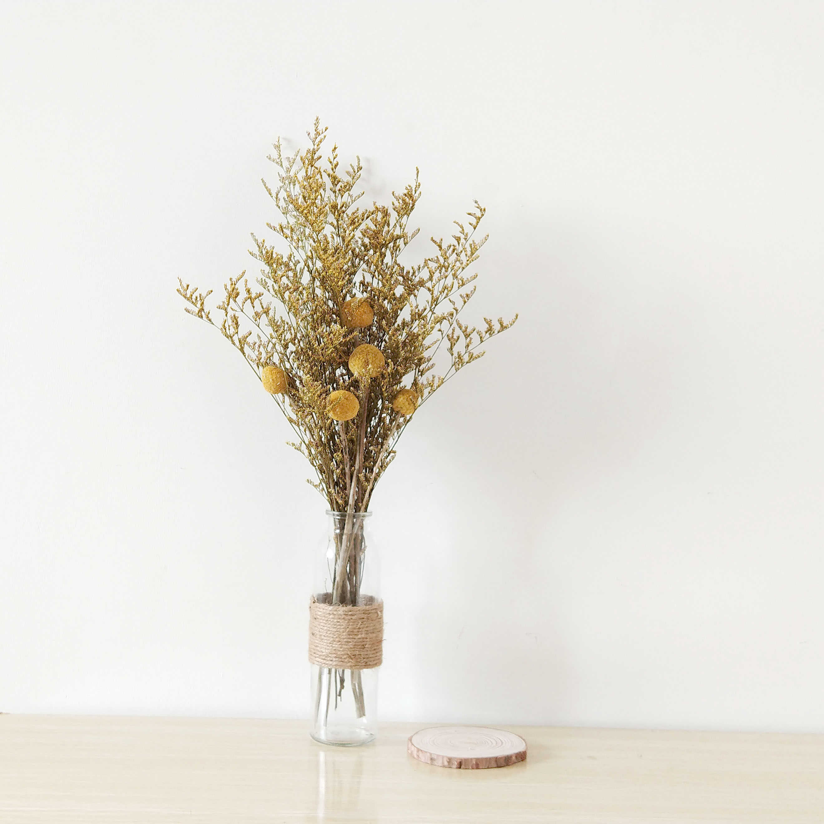 ins北欧客厅卧室新文艺小清家居欧风花束装饰干花