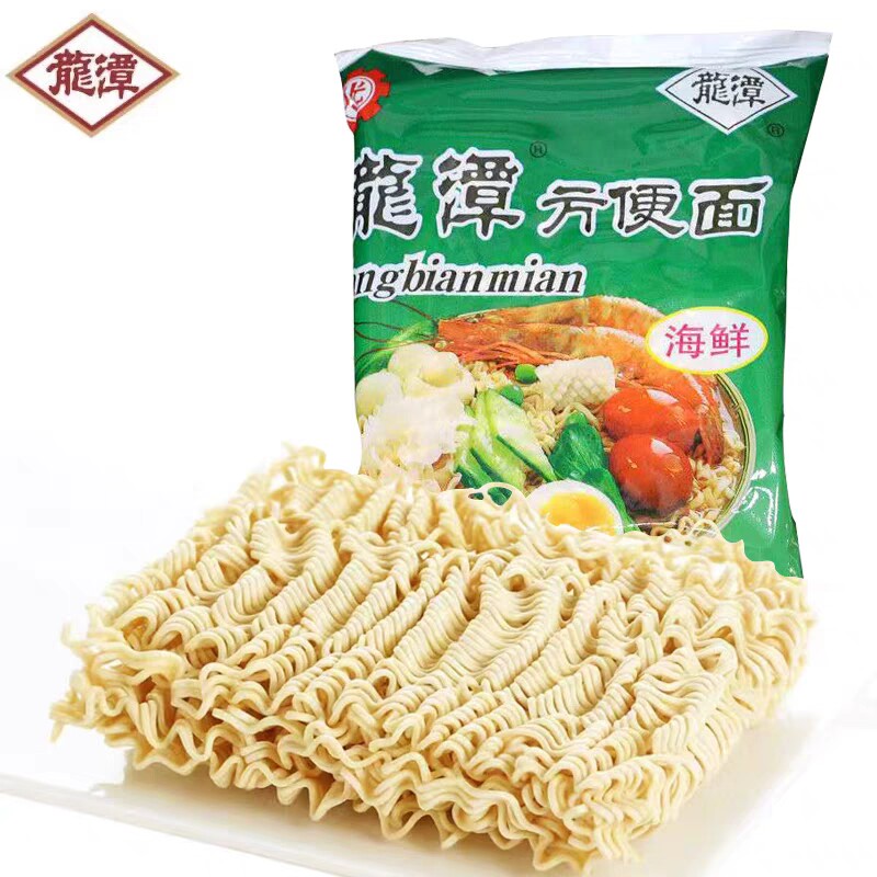 方便面龙潭24袋48袋整箱海鲜味红烧香辣牛肉干脆冲泡方便面