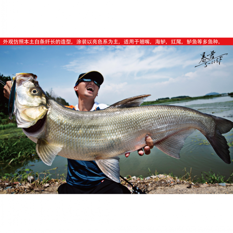 ewe美夏暴君浅水浮水米诺路亚红头白身饵假饵路亚饵
