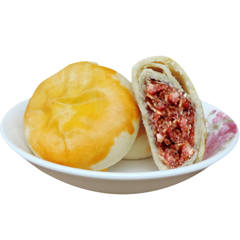 河南省特产洛阳全福牡丹饼鲜花饼玫瑰味礼盒装月饼240g馅饼糕点