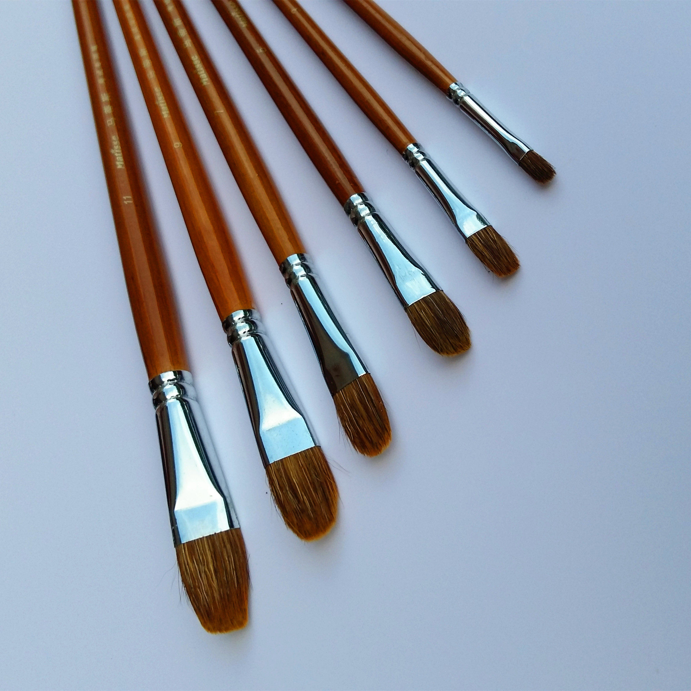 马蒂斯水粉粉笔单支狼毫画笔套装考试圆头排笔水粉